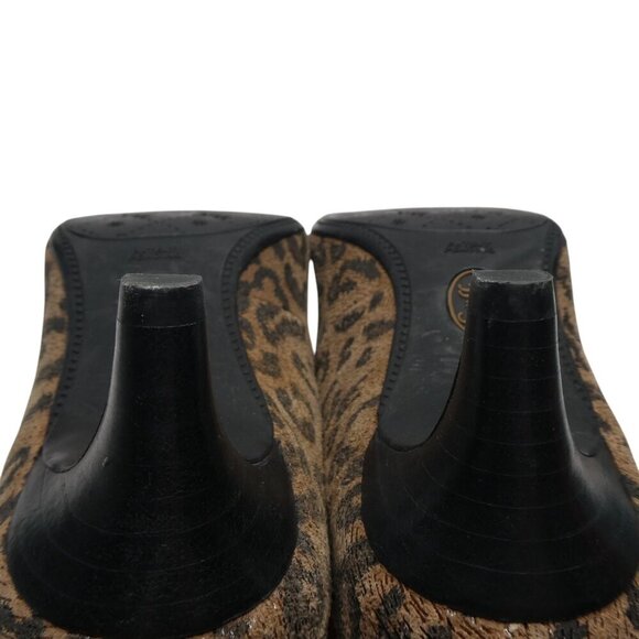 Sofft Vesper Brown Leopard Print Leather Pointed Kitten Heel Pumps Womens 9N - Picture 13 of 13